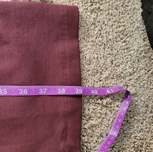 URBAN OUTFITTERS MAROON WIDE LEG FLARE LOW RISE PULL ON LEGGINGS, SZ 4 - Picture 10 of 12